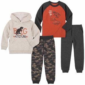 Kids Headquarters Kid's 4-piece Playwear Set, Dino Dinosaur